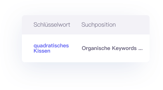 Position der Keyword-Suche