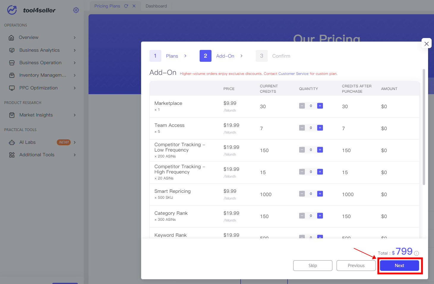 Tool4seller Purchase Add-on