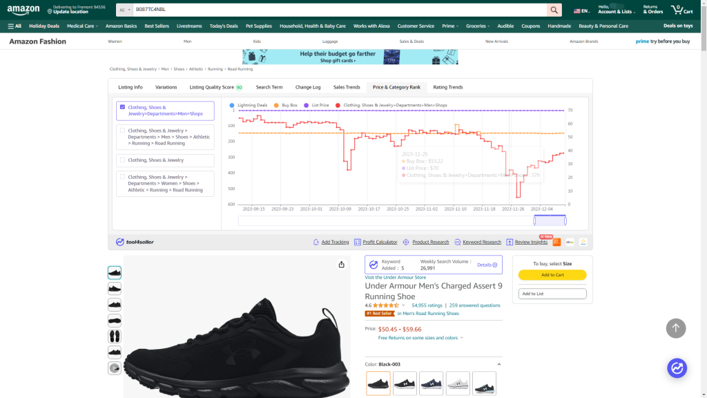 Tool4seller Price & Category Rank