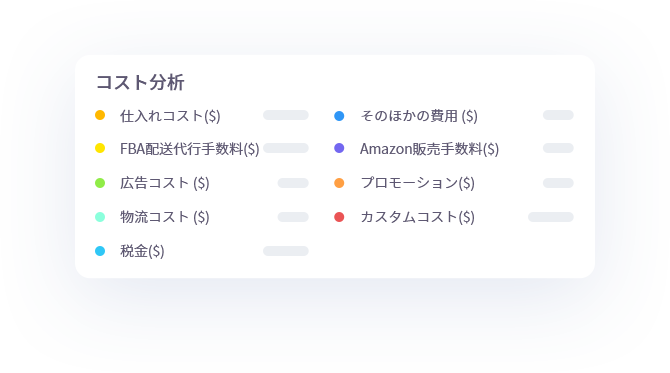 tool4seller-可視化ダッシュボード-コスト分析