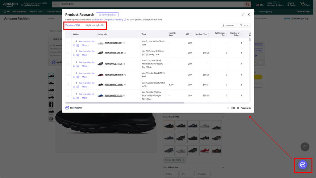 Tool4seller Product Research feature
