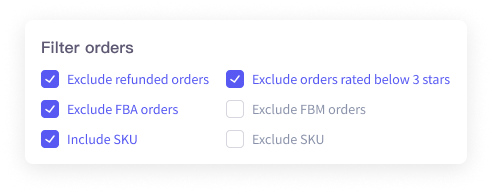 filter orders