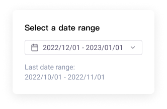 select a date range