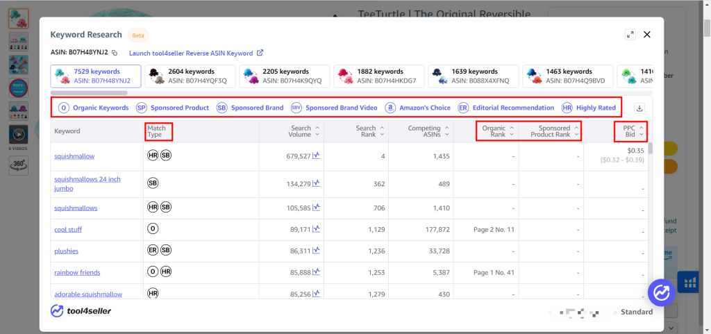 tool4seller keyword research