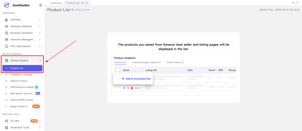 How to use Product List for product research on Amazon