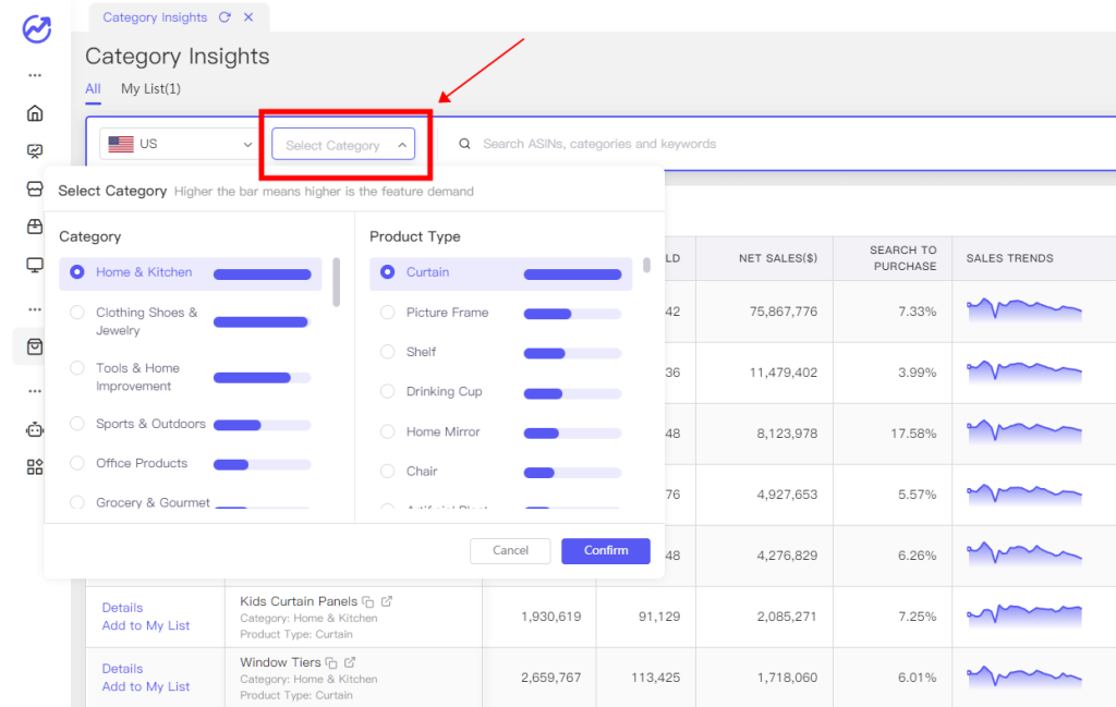 Tool4seller Select Category